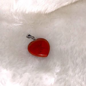 💝 Red Jasper Gemstone Heart Pendant